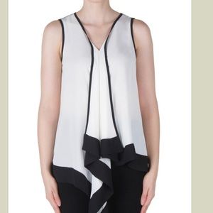 Joseph Ribkoff  black white tunic